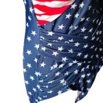 American Flag V Neck One-Piece Swimsuit
