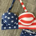 Patriotic American Flag High Waisted Bikini Set