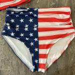 Patriotic American Flag High Waisted Bikini Set