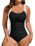 Plus Size Tummy Control One Piece Swimsuit