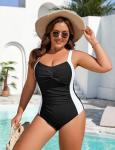 Plus Size Tummy Control One Piece Swimsuit