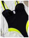 WDIRARA Women's Colorblock One-Piece Swimsuit