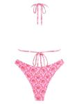 ZAFUL Women's Floral Halter Bikini Set, Pink