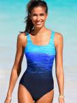 2024 Women's Cross Backless Print One Piece Swimsuit