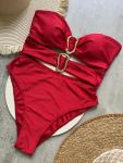 Metal Ring Cut Out One Piece Swimsuit