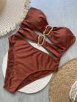 Metal Ring Cut Out One Piece Swimsuit
