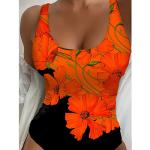 Summer Print Sexy One-Piece Swimsuit for Women