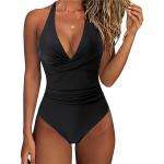 Leopard Print Pleated One Piece Swimsuit