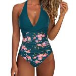 Leopard Print Pleated One Piece Swimsuit