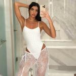 Diamond One Piece Swimsuit with Lace Pants