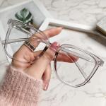 Retro Flat Frame Anti-Blue Light Glasses for Women