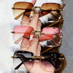 3PCS Luxury Rimless Sunglasses for Summer Fun