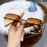 3PCS Luxury Rimless Sunglasses for Summer Fun