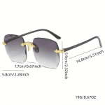 3PCS Luxury Rimless Sunglasses for Summer Fun