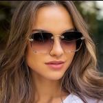 3PCS Luxury Rimless Sunglasses for Summer Fun