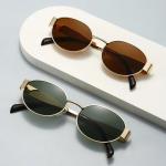 Trendy Oval Sunglasses for Women - Vintage Style