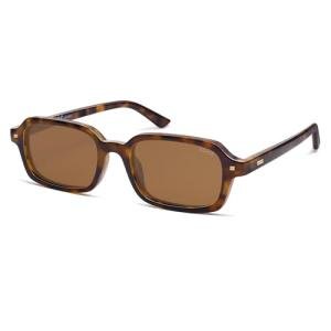 Trendy Polarized Rectangle Sunglasses in Brown Tortoise