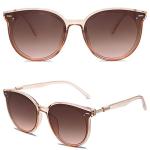 SOJOS Retro Round Sunglasses with Brown Lenses