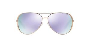 Michael Kors Rose Gold Purple Mirrored Aviator Sunglasses