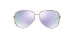 Michael Kors Rose Gold Purple Mirrored Aviator Sunglasses