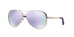 Michael Kors Rose Gold Purple Mirrored Aviator Sunglasses