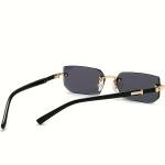 Stylish Rimless Rectangle Sunglasses for Summer Fun