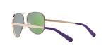 Michael Kors Rose Gold Purple Mirrored Aviator Sunglasses