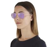 Michael Kors Rose Gold Purple Mirrored Aviator Sunglasses