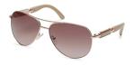 GUESS Women's Shiny Rose Gold Metal Sunglasses
