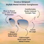 Jessica Simpson Women's Aviator Sunglasses with UV Protection