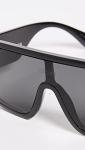 Versace Women's Black Frame Sunglasses with Grey Lenses