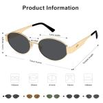 Trendy Retro Oval Sunglasses for Women, UV400