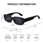 Retro Rectangle Sunglasses for Women - UV400 Protection