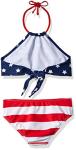 Kanu Surf Girls' Stars & Stripes Bikini Set