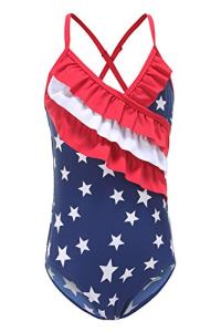 Hawaiian Ruffle One Piece Swimsuit for Girls