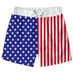 Patriotic USA Flag Boys' Swim Trunks Size 8-10