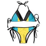 Bahamas Flag Triangle Bikini Set for Women