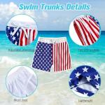 Patriotic USA Flag Boys' Swim Trunks Size 8-10