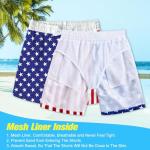 Patriotic USA Flag Boys' Swim Trunks Size 8-10