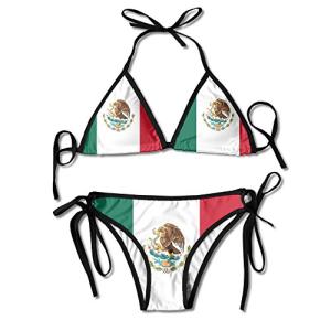 Mexico Flag Halterneck Bikini Set for Women