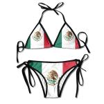 Mexico Flag Halterneck Bikini Set for Women