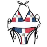 Dominican Republic Flag Sexy Boxing Bikini Set