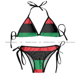 Pan African Flag Sexy Bikini Swimwear Set
