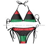 Pan African Flag Sexy Bikini Swimwear Set