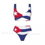 Cuba Flag Push-Up Bikini Swimsuit for Women