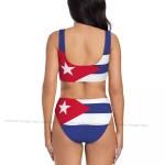 Cuba Flag Push-Up Bikini Swimsuit for Women