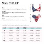 USA Flag Women's Bikini Set with Push-Up Top