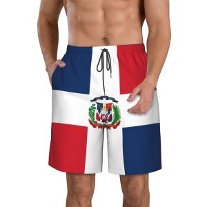 Men's Dominican Republic Flag Swim Shorts M-2XL