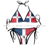 Dominican Republic Flag Bikini Swimsuit for Women