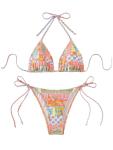 ZAFUL Women's Tribal Print Triangle Bikini Set